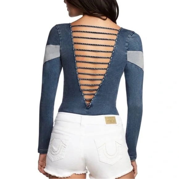 True Religion New With Tags Manchester United Indigo Long Sleeve Bodysuit XS - Picture 3 of 10